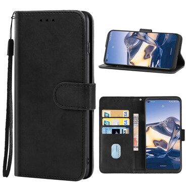 Case cover Leather Phone Case For Nokia 8 V 5G UW(Black)