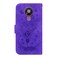 Case cover For Nokia 3.4 Butterfly Rose Embossed Leather Phone Case(Purple)