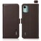Case cover For Nokia C12 4G KHAZNEH Side-Magnetic Litchi Genuine Leather RFID Phone Case(Brown)