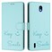 Case cover For Nokia C01 Plus / C1 2nd Edition Smile Embossing RFID Leather Phone Case(Mint Green)