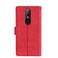 Case cover For Nokia X6 Skin Feel Crocodile Texture Magnetic Clasp PU Leather Phone Case(Red)