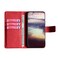 Case cover For Nokia X6 Skin Feel Crocodile Texture Magnetic Clasp PU Leather Phone Case(Red)