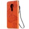 Case cover For Nokia 7.2 Pressed Printing Butterfly Pattern Horizontal Flip PU Leather Case with Holder &amp; Card Slots &amp; Wallet &amp; Lanyard(Orange)