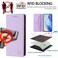 Case cove For Nokia C01 Plus / C1 2nd Edition RC01 Dual-Folded Magnetic Suction RFID Leather Phone Case(Light Purple)