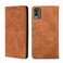Case cove For Nokia C32 Skin Feel Magnetic Leather Phone Case(Light Brown)