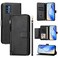Case cove For Nokia C300 Multi-Card Slots Zipper Wallet Leather Phone Case(Black)