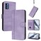 Case cove For Nokia C300 Line Splicing Buckle Retro Leather Phone Case(Purple)