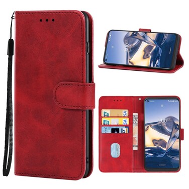 Case cove Leather Phone Case For Nokia 8 V 5G UW(Red)