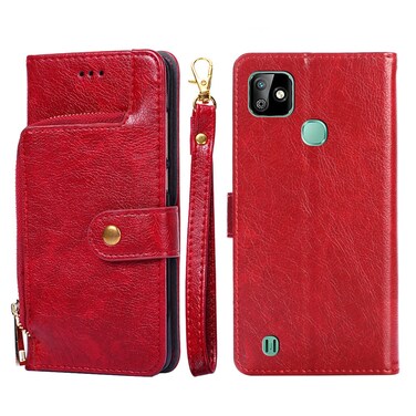 Case cove For Infinix Smart HD 2021/X612 Zipper Bag Leather Phone Case(Red)