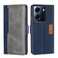 Case cover For Infinix Note 30 5G Contrast Color Side Buckle Leather Phone Case(Blue + Grey)