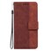 Case cover For Infinix Hot 12 Pro Geometric Embossed Flip Leather Phone Case(Brown)