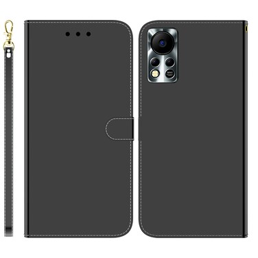 Case cover For Infinix Hot 11S NFC X6812B Imitated Mirror Surface Horizontal Flip Leather Phone Case(Black)