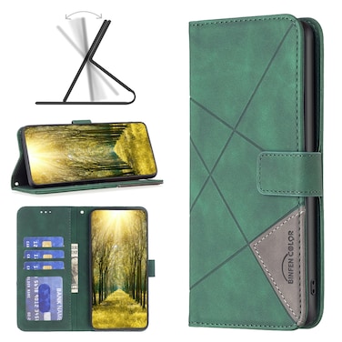 Case cover For Infinix Hot 11 Play/Hot 10 Play BF05 Magnetic Buckle Rhombus Texture Leather Phone Case(Green)