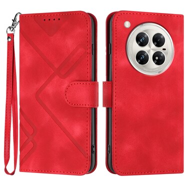 Case cover For Infinix Zero 40 4G / Zero 40 5G Line Pattern Skin Feel Leather Phone Case(Red)