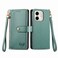 Case cover For Infinix Smart 9 Love Zipper Lanyard Leather Phone Case(Green)
