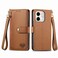 Case cover For Infinix Smart 9 Love Zipper Lanyard Leather Phone Case(Brown)