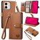 Case cover For Infinix Smart 9 Love Zipper Lanyard Leather Phone Case(Brown)