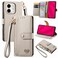Case cover For Infinix Smart 9 Love Zipper Lanyard Leather Phone Case(Gray)