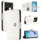 Case cover For Infinix Note 40 Pro 5G X6851 Rhombic Texture Flip Leather Phone Case with Lanyard(White)