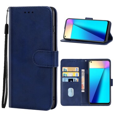Case cover For Infinix Note 7 Leather Phone Case(Blue)