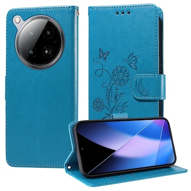 Case cover For Infinix Zero 40 4G / 5G Embossed Butterfly Flowers Leather Phone Case(Blue)