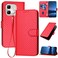 Case cover For Infinix Hot 50i / Smart 9 YX0070 Carbon Fiber Buckle Leather Phone Case with Lanyard(Red)