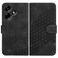 Case cover For Infinix Hot 30i Elephant Head Embossed Phone Leather Case with Lanyard(Black)