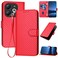 Case cover For Infinix Smart 8 YX0070 Carbon Fiber Buckle Leather Phone Case with Lanyard(Red)