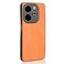 Case cover For Infinix Smart 8 Plus / Smart 8 Pro Cow Pattern Sewing Card Bag Phone Case(Orange)