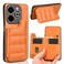 Case cover For Infinix Smart 8 Plus / Smart 8 Pro Cow Pattern Sewing Card Bag Phone Case(Orange)