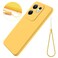Case cover For Infinix Zero 30 4G Solid Color Liquid Silicone Dropproof Full Coverage Phone Case(Yellow)