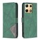 Case cover For Infinix Note 30 Pro Magnetic Buckle Rhombus Texture Leather Phone Case(Green)