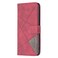 Case cover For Infinix Note 11 Magnetic Buckle Rhombus Texture Leather Phone Case(Red)