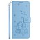 Case cover For Tecno Spark 30 Pro Embossed Kitten Phone Leather Case with Lanyard(Blue)