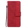Case cover For Tecno Pova 2 Geometric Embossed Leather Phone Case(Red)