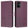 Case cover For Tecno Camon 19 Neo Smile Embossing RFID Leather Phone Case(Violet)