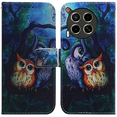 Case cover For Tecno Camon 30 4G / 30 5G CL6 CL7 Coloured Drawing Flip Leather Phone Case(Oil Painting Owl)