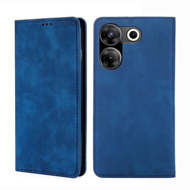 Case cover For Tecno Camon 20 Pro 5G Skin Feel Magnetic Leather Phone Case(Blue)