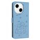 Case cover For Tecno Spark Go 1 / Go 2025 Embossed Kitten Phone Leather Case with Lanyard(Blue)