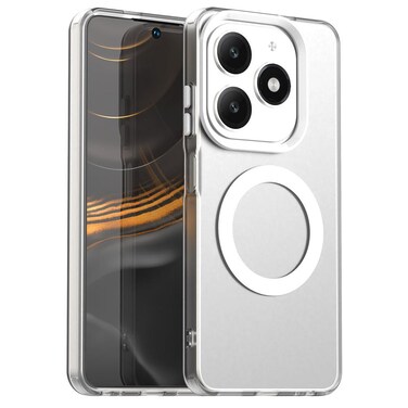 Case cover For Tecno Spark Go 1S Candy Magsafe PC Hybrid TPU Phone Case(White)