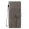 Case cover For Sony Xperia 1 II Tree &amp; Cat Pattern Pressed Printing Horizontal Flip PU Leather Case with Holder &amp; Card Slots &amp; Wallet &amp; Lanyard(Grey)
