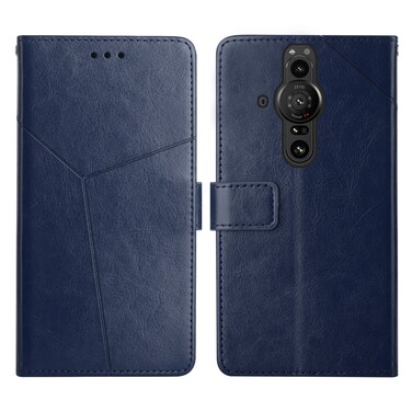 Case cover For Sony Xperia Pro-I Y Stitching Horizontal Flip Leather Phone Case(Blue)