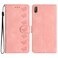 Case cover For Sony Xperia L3 Seven Butterflies Embossed Leather Phone Case(Pink)