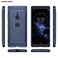 Case cover Brushed Texture Carbon Fiber Shockproof TPU Case for Sony Xperia XZ3(Navy Blue)
