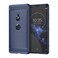 Case cover Brushed Texture Carbon Fiber Shockproof TPU Case for Sony Xperia XZ3(Navy Blue)