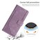 Case cover For Sony Xperia 10 VI Skin Feel Stripe Pattern Leather Phone Case with Lanyard(Purple)