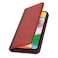 Case cover For Sony Xperia Ace III Calf Texture Color Stitching Leather Phone Case(Red Black)