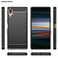 Case cover For Sony Xperia L3 Brushed Texture Carbon Fiber TPU Phone Case(Black)