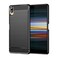 Case cover For Sony Xperia L3 Brushed Texture Carbon Fiber TPU Phone Case(Black)