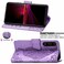 Case cover For Sony Xperia 1 III Butterfly Love Flower Embossed Horizontal Flip Leather Case with Bracket / Card Slot / Wallet / Lanyard(Light Purple)